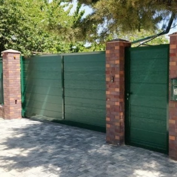 Распашные въездные ворота Prestige Алютех