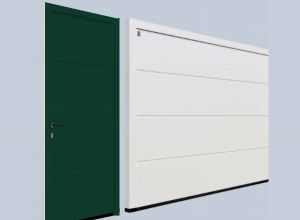 Гаражная боковая дверь Hormann NT 60 M-гофр Silkgrain